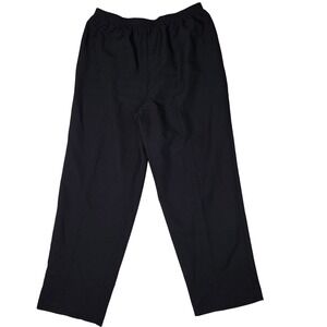 Bend Over Pants Womens 16 Short Black Pull On Elastic Waist Straight Leg Casual